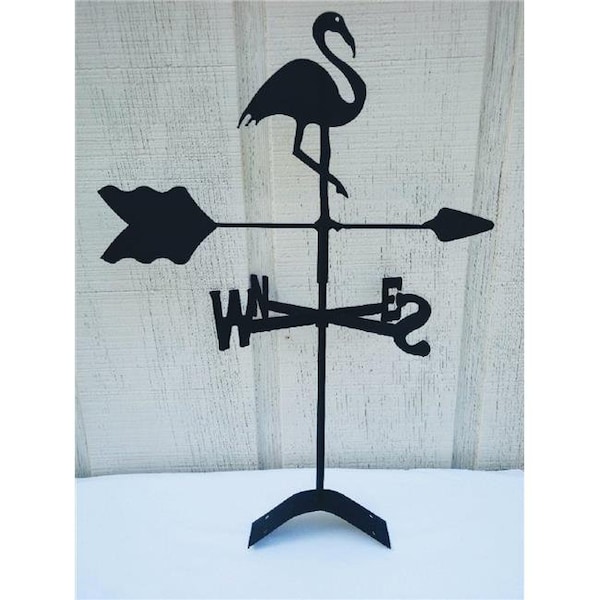 The Lazy Scroll flamroof Flamingo Roof Mount Weathervane flamroof - main